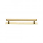 M Marcus Heritage Brass Hexagonal Design Cabinet Pull with Plate 128mm Centre to Centre